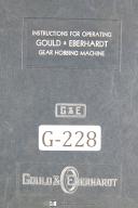 Gould Eberhardt Operators Instruct 60 S Gear Cutting Manual-60 S-No. 60 S-01